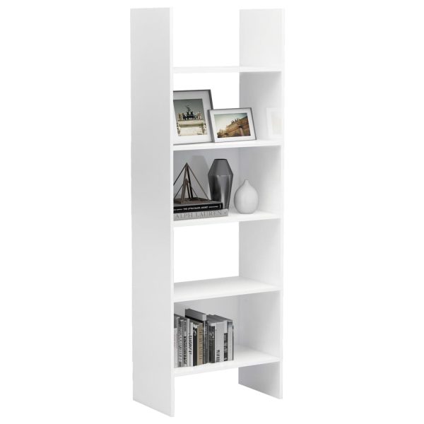 Libreria Bianco Lucido 60x35x180 Cm In Legno Multistrato - Image 5