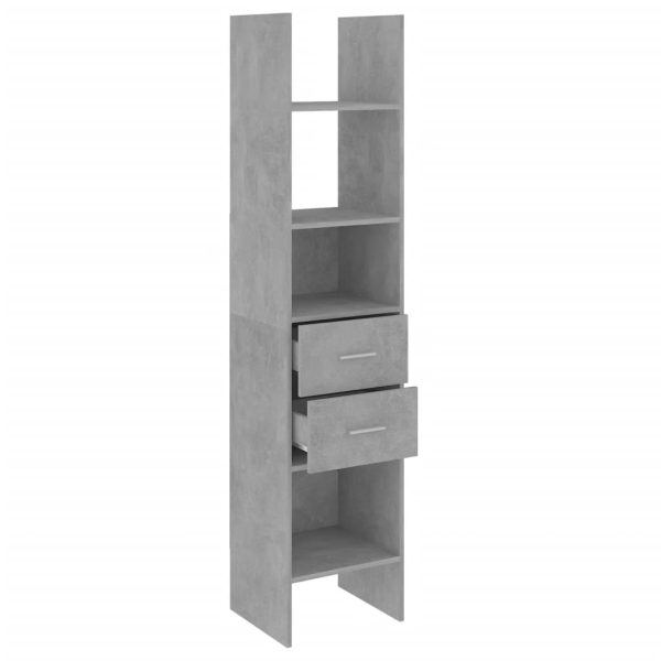 Libreria Grigio Cemento 40x35x180 Cm In Legno Multistrato - Image 3