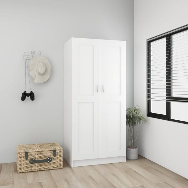 Armadio Bianco 82,5x51,5x180 Cm In Legno Multistrato - Image 3