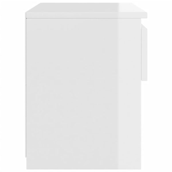 Comodini 2pz Bianco Lucido 40x30x39 Cm In Legno Multistrato - Image 6