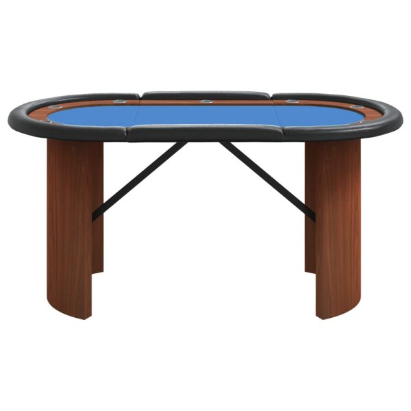 Tavolo Da Poker 10 Giocatori Blu 160x80x75 cm - Image 3