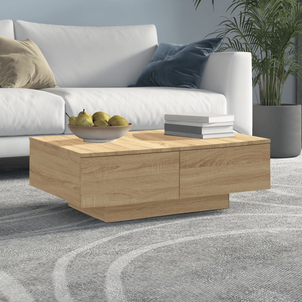 Tavolino Da Salotto Rovere Sonoma 90x60x31 Cm Legno Multistrato