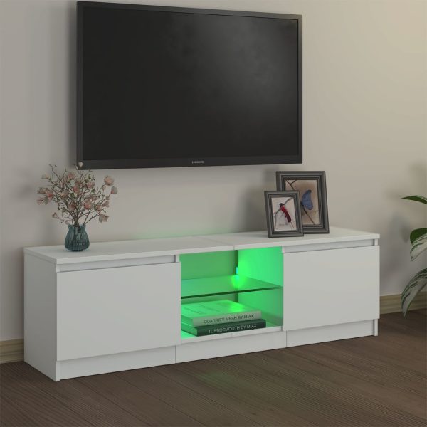 Mobile Porta Tv Con Luci Led Bianco 120x30x35,5 cm - Image 4