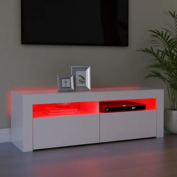 Mobile Porta Tv Con Luci Led Bianco 120x35x40 cm - Image 5