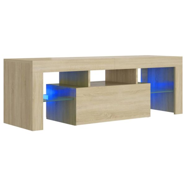 Mobile Porta Tv Con Luci Led Rovere Sonoma 120x35x40 cm - Image 2
