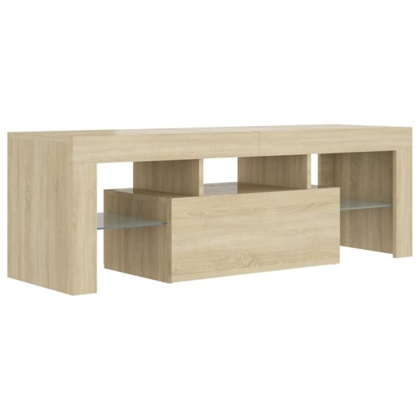 Mobile Porta Tv Con Luci Led Rovere Sonoma 120x35x40 cm - Image 3