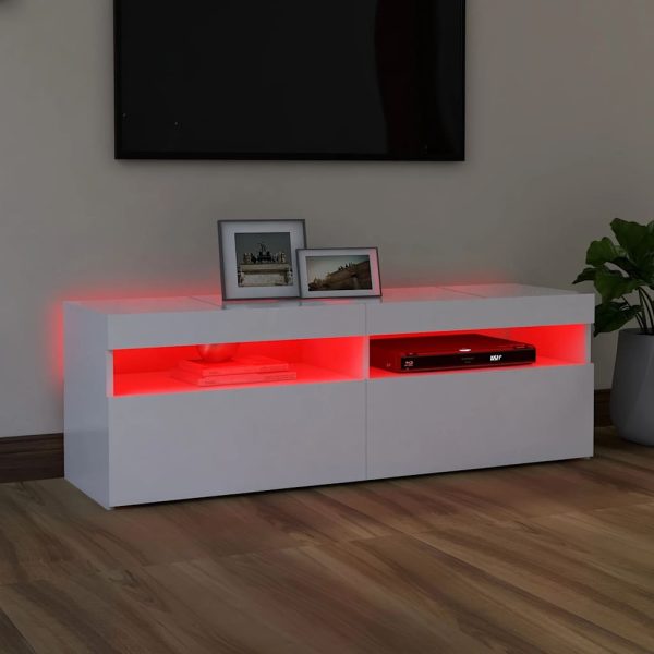 Mobile Porta Tv Con Luci Led Bianco 120x35x40 cm - Image 4