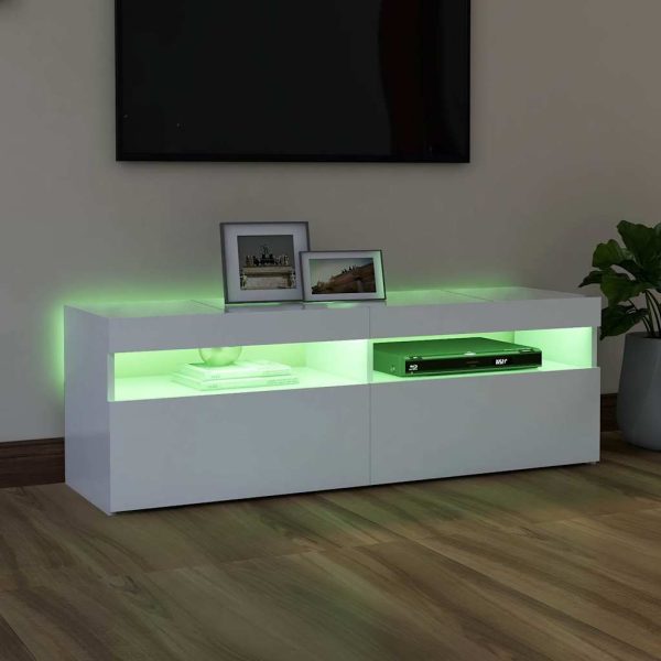 Mobile Porta Tv Con Luci Led Bianco 120x35x40 cm - Image 5