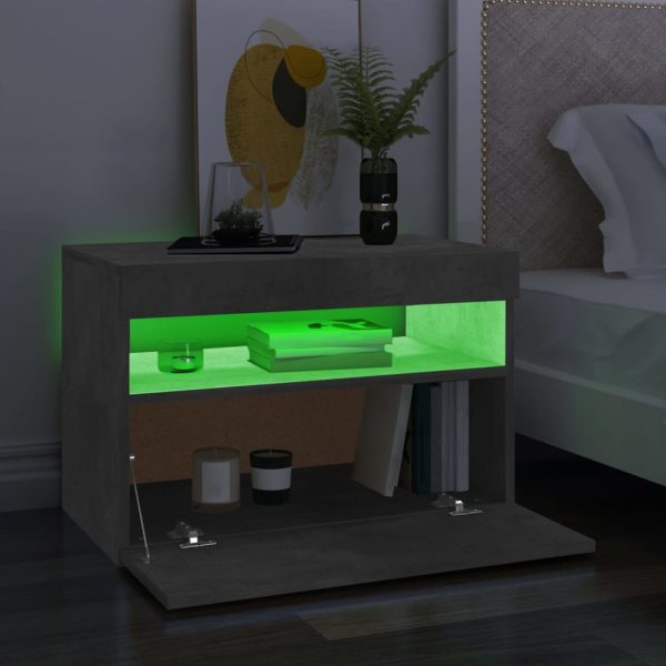 Mobile Porta Tv Con Luci Led Grigio Cemento 60x35x40 cm - Image 6