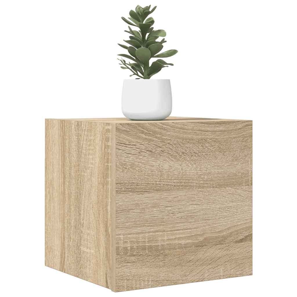 Mobili Porta Tv A Parete 2pz Rovere Sonoma 30,5x30x30 cm