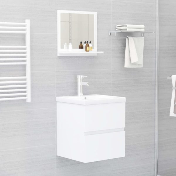 Specchio Da Bagno Bianco 40x10,5x37 Cm In Legno Multistrato - Image 6