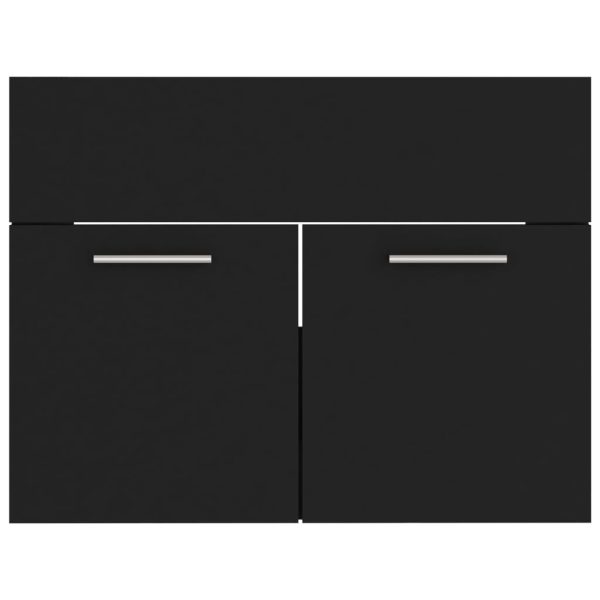 Mobile Sottolavabo Nero 60x38,5x46 Cm In Legno Multistrato - Image 5