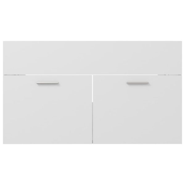 Mobile Sottolavabo Bianco 80x38,5x46 Cm In Legno Multistrato - Image 5