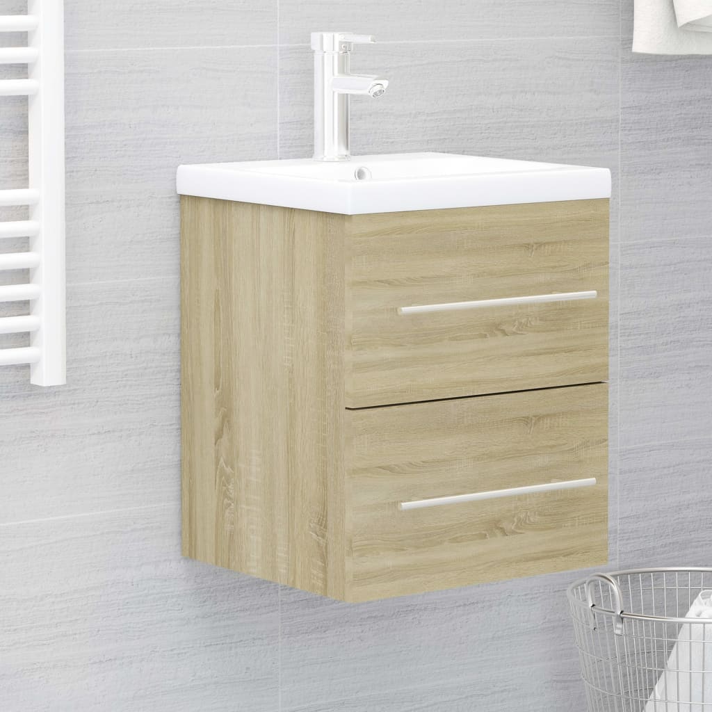 Mobile Lavabo Rovere Sonoma 41x38,5x48 Cm In Legno Multistrato