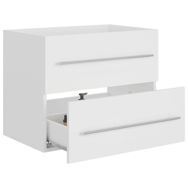 Mobile Lavabo Bianco 60x38,5x48 Cm In Legno Multistrato - Image 4