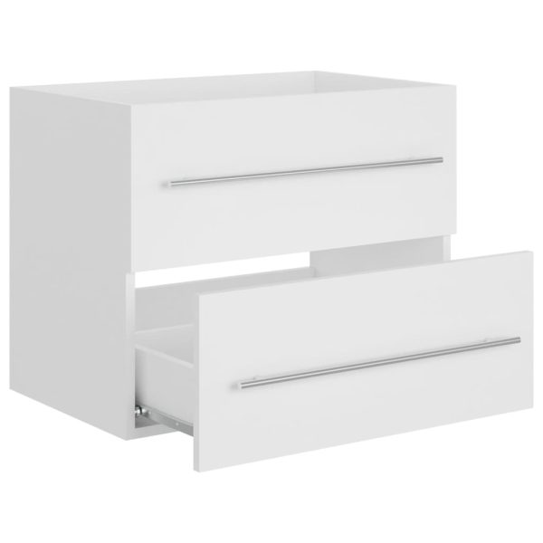 Mobile Lavabo Bianco 60x38,5x48 Cm In Legno Multistrato - Image 5