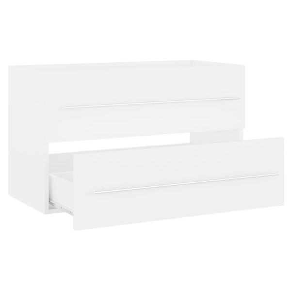 Mobile Lavabo Bianco 80x38,5x48 Cm In Legno Multistrato - Image 3