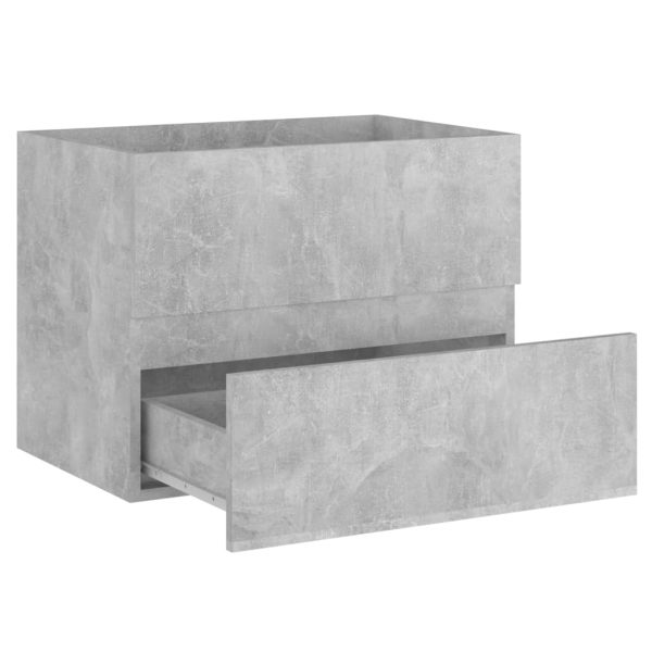 Mobile Lavabo Grigio Cemento 60x38,5x45 Cm In Legno Multistrato - Image 6