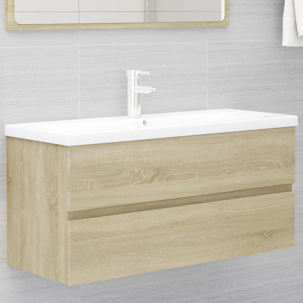 Mobile Lavabo Rovere Sonoma 100x38,5x45 Cm Legno Multistrato