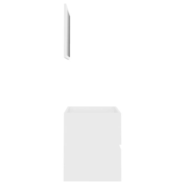 Set Mobili Da Bagno 2 Pz Bianco In Legno Multistrato - Image 4