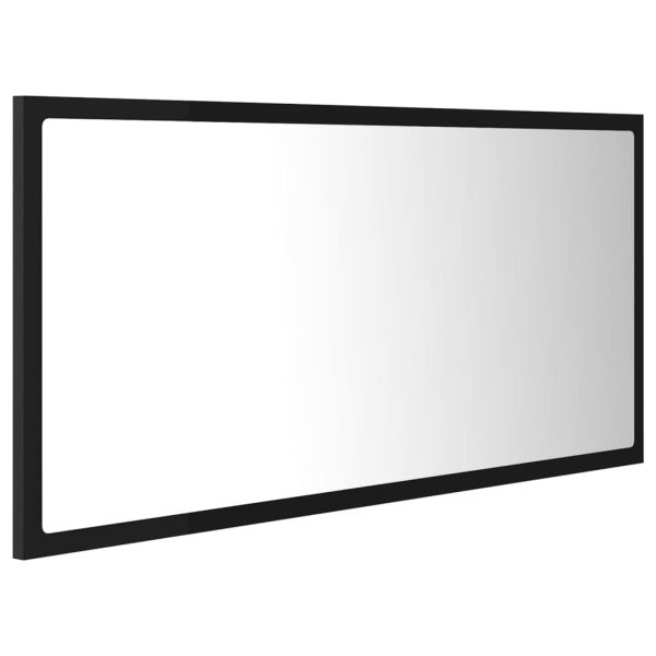 Specchio Da Bagno A Led Nero 90x8,5x37 Cm In Acrilico - Image 4