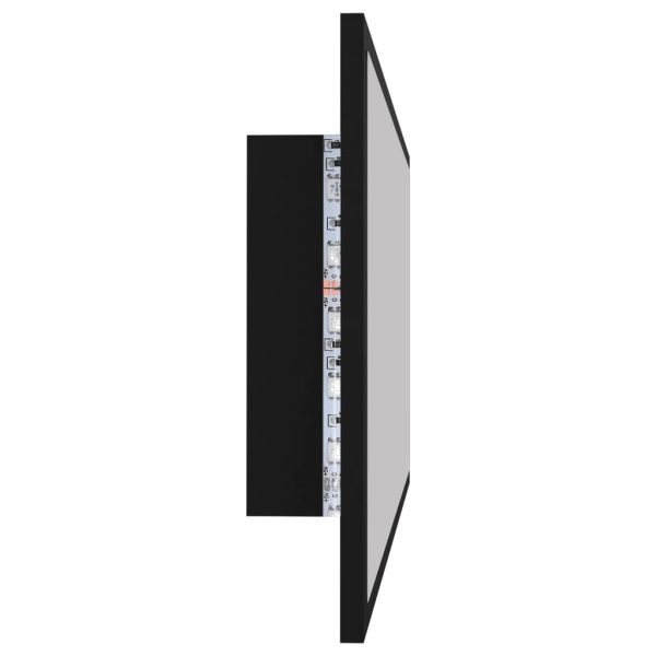 Specchio Da Bagno A Led Nero 90x8,5x37 Cm In Acrilico - Image 5