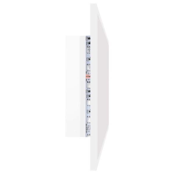 Specchio Da Bagno Led Bianco Lucido 90x8,5x37 Cm In Acrilico - Image 5