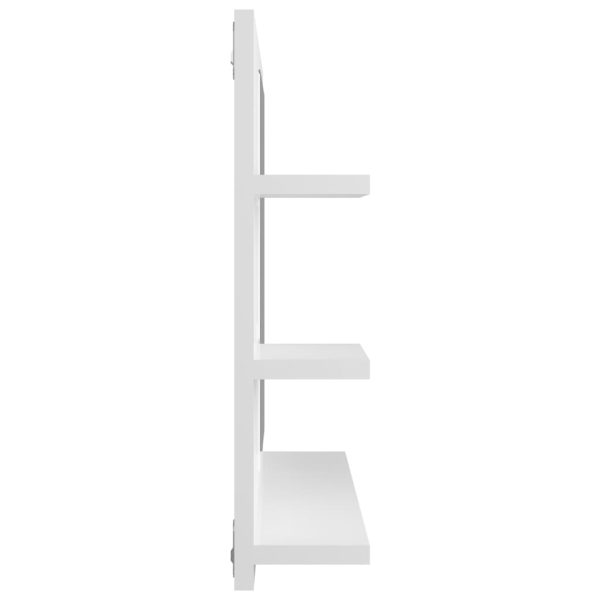 Specchio Da Bagno Bianco Lucido 60x10,5x45 Cm Legno Multistrato - Image 5