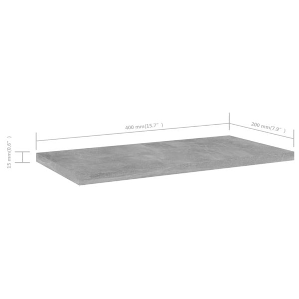 Ripiani Per Libreria 4pz Grigio Cemento 40x20x1,5cm Multistrato - Image 5