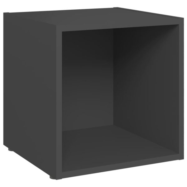 Mobili Porta Tv 4 Pz Grigi 37x35x37 Cm In Legno Multistrato - Image 3