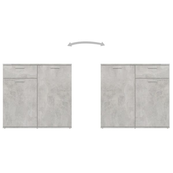 Credenza Grigio Cemento 80x36x75 Cm In Legno Multistrato - Image 5