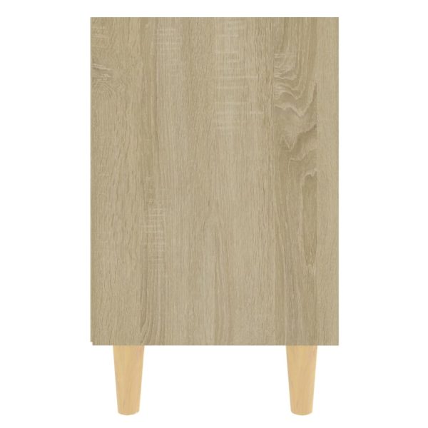 Comodino Con Gambe In Legno Massello Rovere Sonoma 40x30x50cm - Image 5
