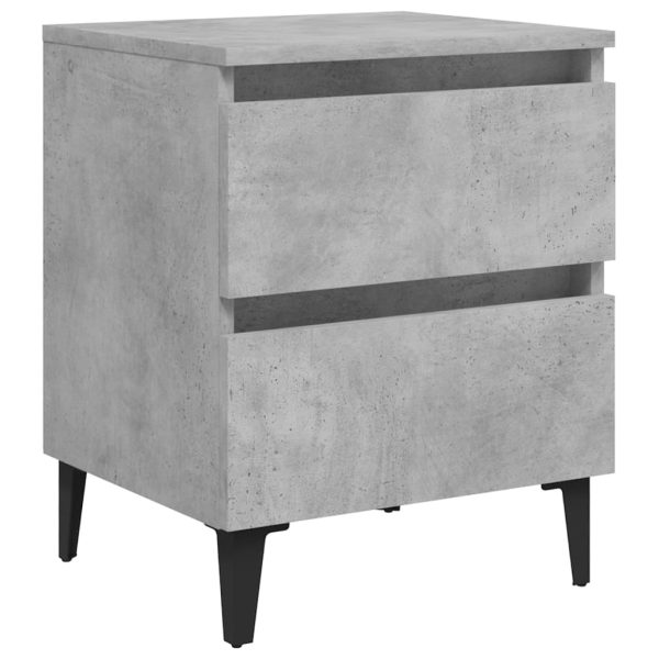 Comodini 2pz Grigio Cemento 40x35x50 Cm In Legno Multistrato - Image 3