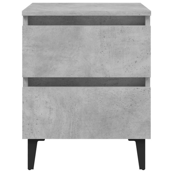 Comodini 2pz Grigio Cemento 40x35x50 Cm In Legno Multistrato - Image 4