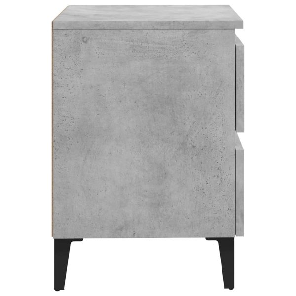 Comodini 2pz Grigio Cemento 40x35x50 Cm In Legno Multistrato - Image 5