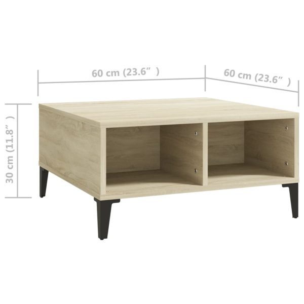 Tavolino Da Salotto Rovere Sonoma 60x60x30 Cm Legno Multistrato - Image 6