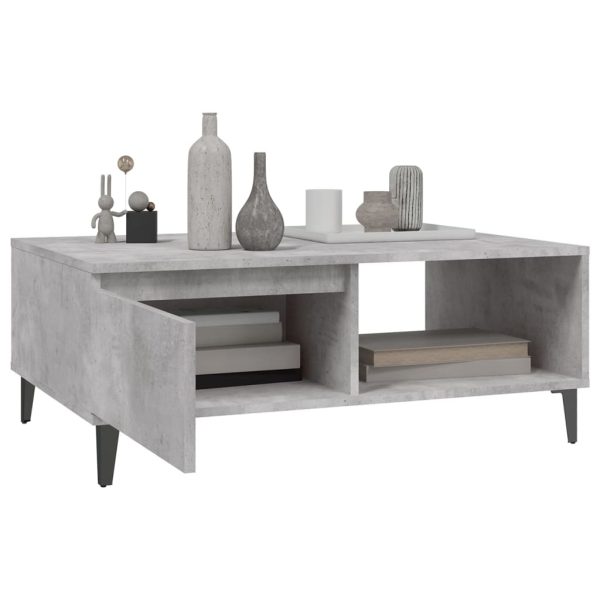 Tavolino Da Salotto Grigio Cemento 90x60x35cm Legno Multistrato - Image 4