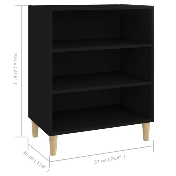 Credenza Nera 57x35x70 Cm In Legno Multistrato - Image 6