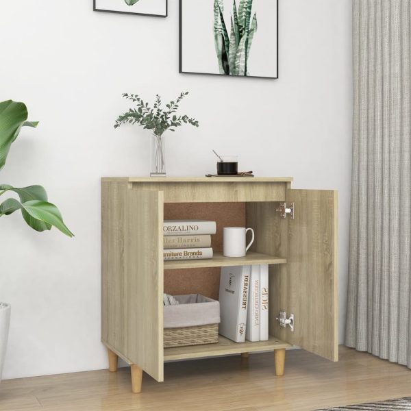 Credenza Con Gambe Legno Massello Sonoma 60x35x70cm Multistrato - Image 3