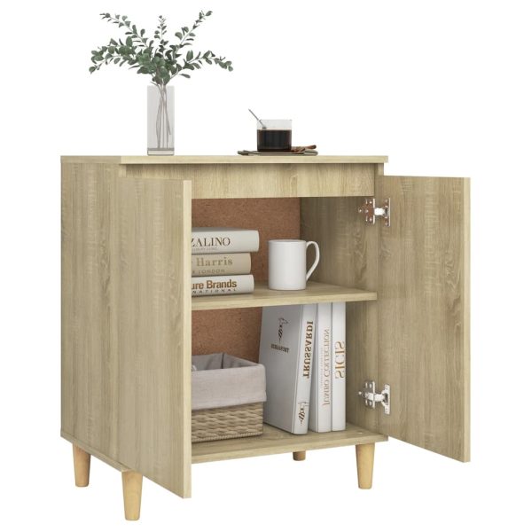 Credenza Con Gambe Legno Massello Sonoma 60x35x70cm Multistrato - Image 4