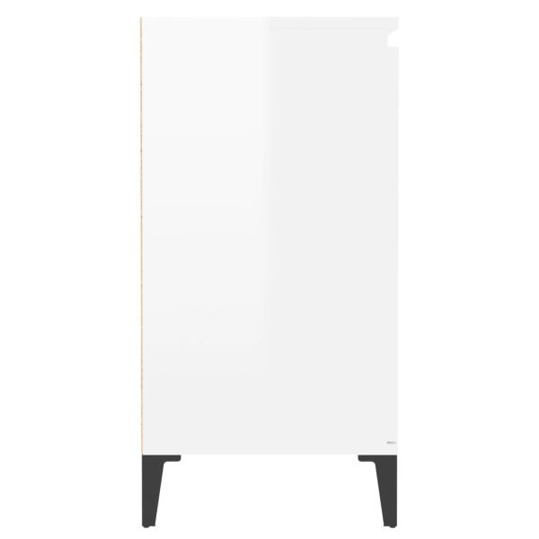 Credenza Bianco Lucido 60x35x70 Cm In Legno Multistrato - Image 6