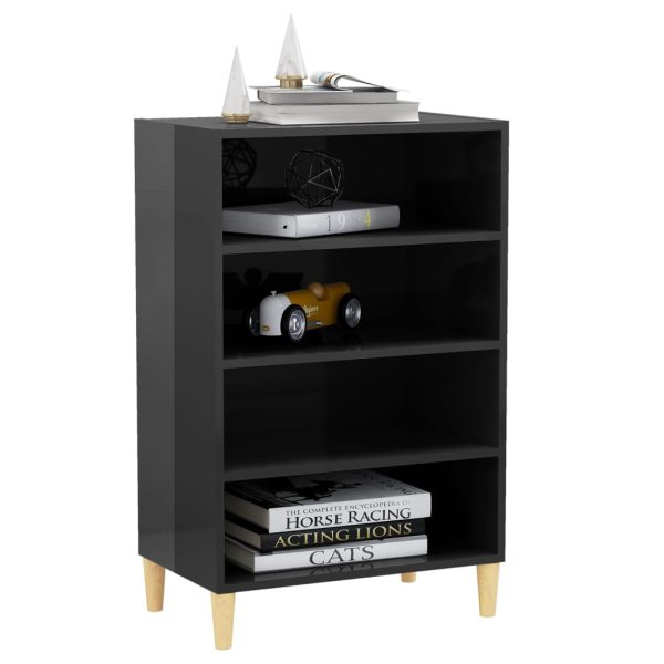 Credenza Grigio Lucido 57x35x90 Cm In Legno Multistrato - Image 3