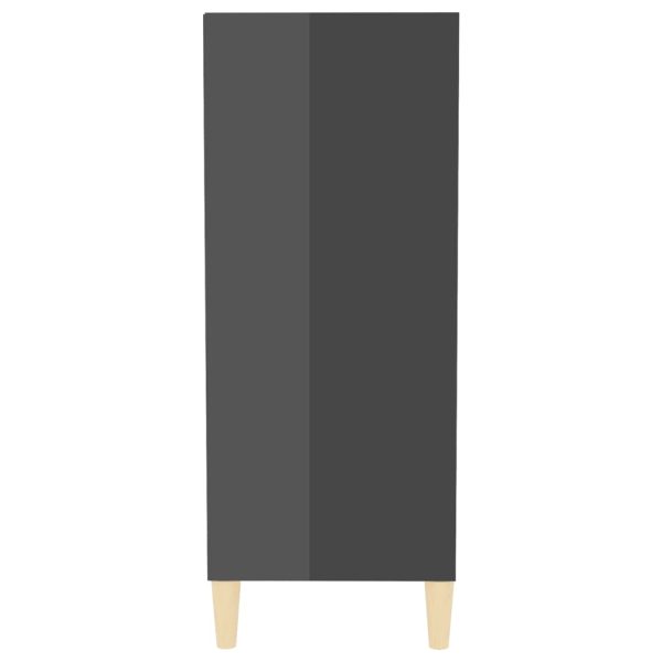 Credenza Grigio Lucido 57x35x90 Cm In Legno Multistrato - Image 5