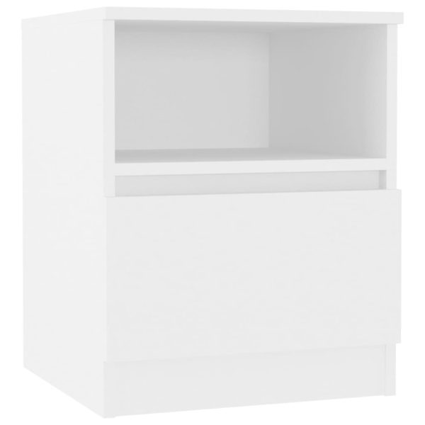 Comodini 2 Pz Bianchi 40x40x50 Cm In Legno Multistrato - Image 3