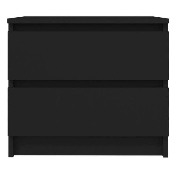 Comodino Nero 50x39x43,5 Cm In Legno Multistrato - Image 3