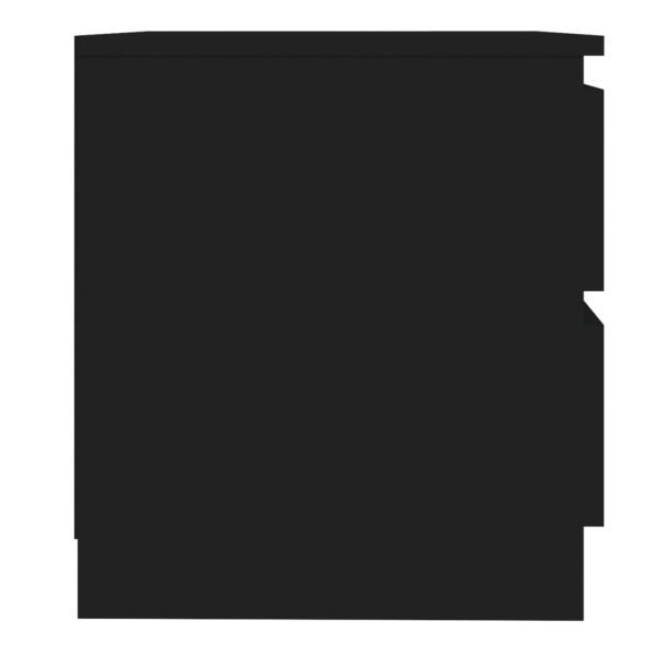 Comodino Nero 50x39x43,5 Cm In Legno Multistrato - Image 4