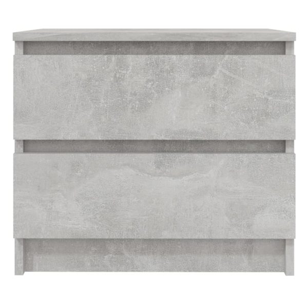 Comodino Grigio Cemento 50x39x43,5 Cm In Legno Multistrato - Image 3