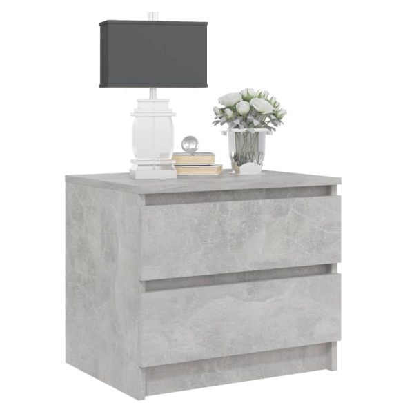Comodino Grigio Cemento 50x39x43,5 Cm In Legno Multistrato - Image 5