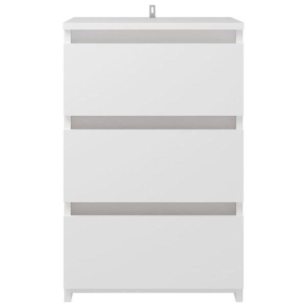 Comodino Bianco 40x35x62,5 Cm In Legno Multistrato - Image 3