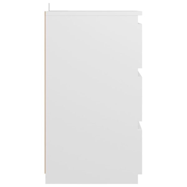 Comodino Bianco 40x35x62,5 Cm In Legno Multistrato - Image 4